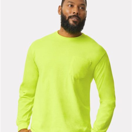 Gildan - Ultra Cotton® Long Sleeve Pocket T-Shirt - 2410