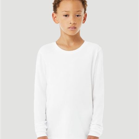 BELLA + CANVAS - Youth Heather CVC Long Sleeve Tee - 3501YCVC