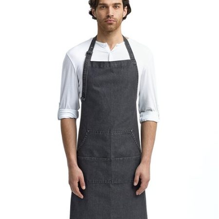 Artisan Collection by Reprime - Four-Pocket Jeans Stitch Denim Bib Apron - RP126
