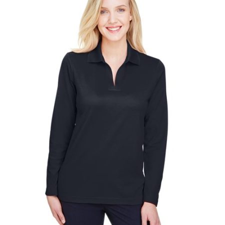 Devon & Jones - Women's CrownLux Performance® Plaited Long Sleeve Polo - DG20LW