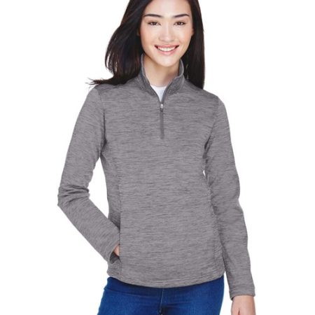 Devon & Jones - Women's Newbury Mélange Fleece Quarter-Zip Pullover - DG798W