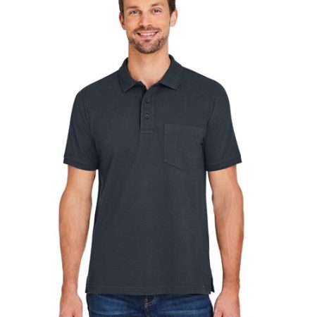 Harriton - Men's Valiant Cotton Snag Protect Pocket Polo - M205P