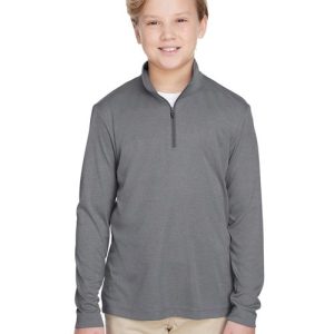 Team 365 - Youth Zone Sonic Heather Performance Quarter-Zip Pullolver - TT31HY