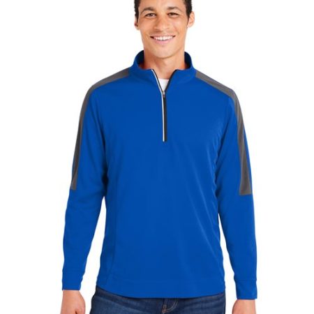 CORE365 - Men's Market Snag Protect Mesh Colorblock Quarter-Zip Pullover - CE404