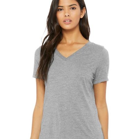 BELLA + CANVAS - Women's Relaxed Heather CVC V-Neck Tee - 6405CVC