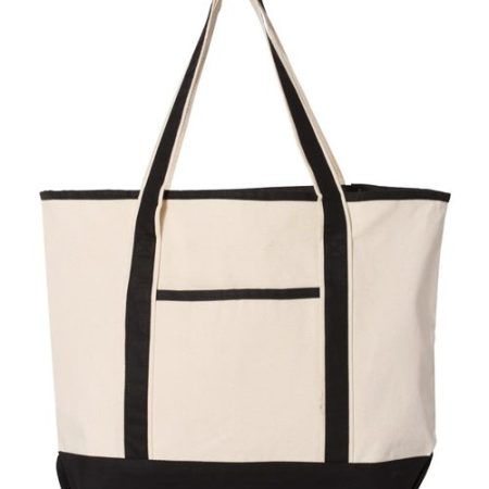 Q-Tees - 34.6L Large Canvas Deluxe Tote - Q1500