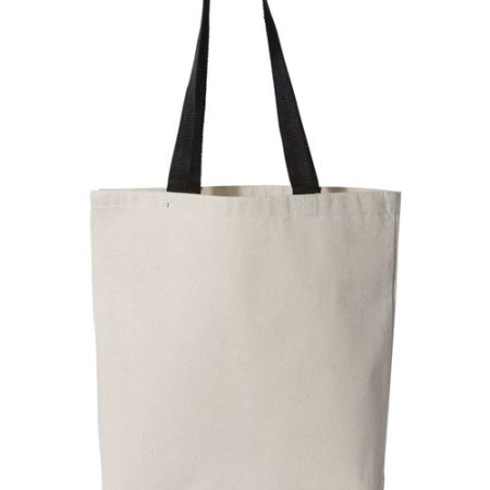 Q-Tees - 11L Canvas Tote with Contrast-Color Handles - Q4400