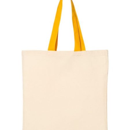 Q-Tees - Economical Tote with Contrast-Color Handles - QTB6000
