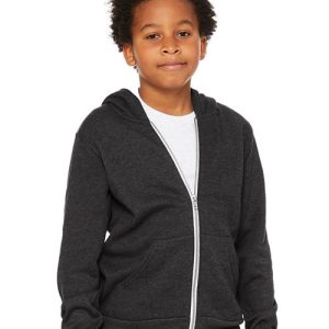 BELLA + CANVAS - Youth Sponge Fleece Full-Zip Hoodie - 3739Y