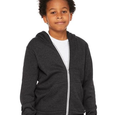 BELLA + CANVAS - Youth Sponge Fleece Full-Zip Hoodie - 3739Y