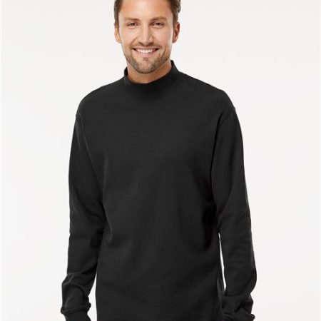 King Fashion - Jersey Interlock Mockneck Long Sleeve T-Shirt - KF4600