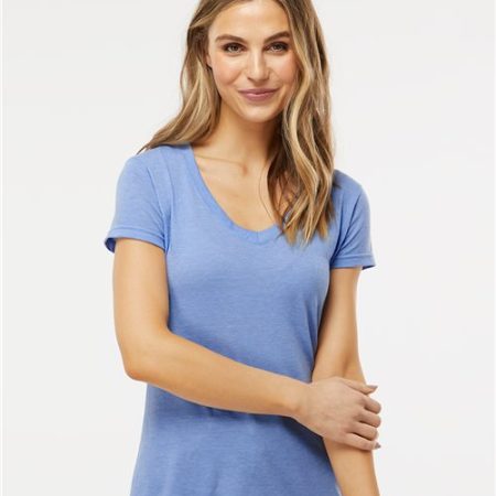 M&O - Women's Deluxe Blend V-Neck T-Shirt - 3542
