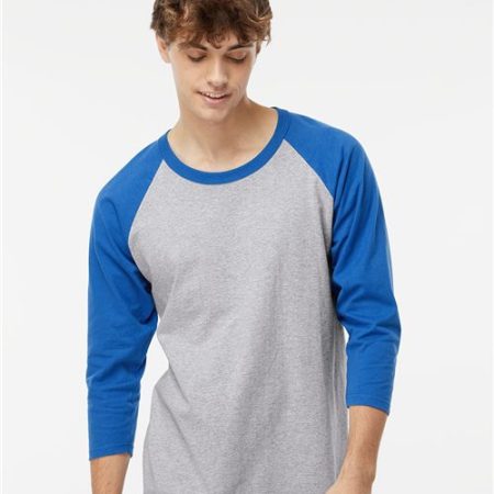 M&O - Raglan Three-Quarter Sleeve Baseball T-Shirt - 5540